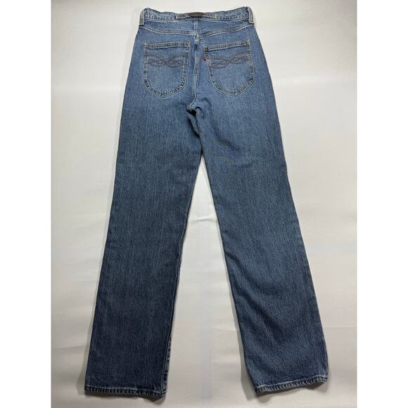 Levi's Women's Notched High Rise Ribcage Straight Full Length Jeans - Sz 27x32 - Picture 3 of 7